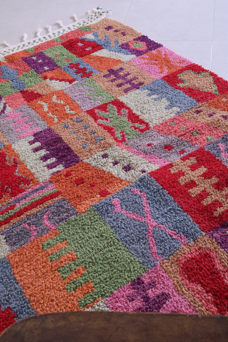 Colourful handmade moroccan berber rug 5.4 FT X 8.9 FT