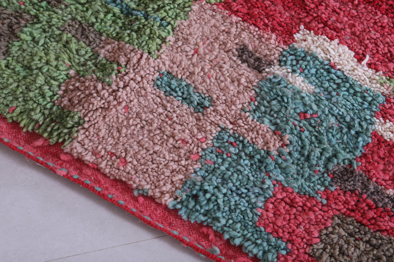 Colourful handmade moroccan berber rug 4.8 FT X 9.1 FT