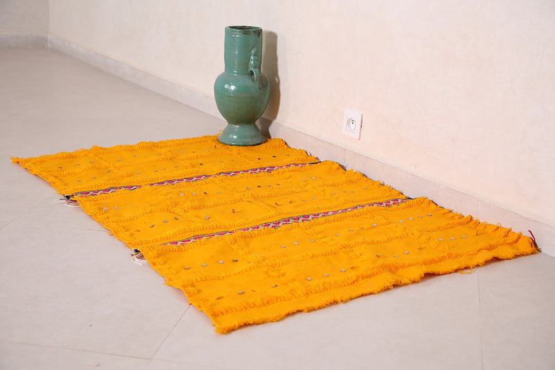 Yellow Handira 2.8 FT x 4.6 FT