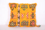 Yellow Moroccan pillow 14.5 INCHES X 15.3 INCHES