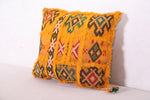 Yellow Moroccan pillow 14.5 INCHES X 15.3 INCHES