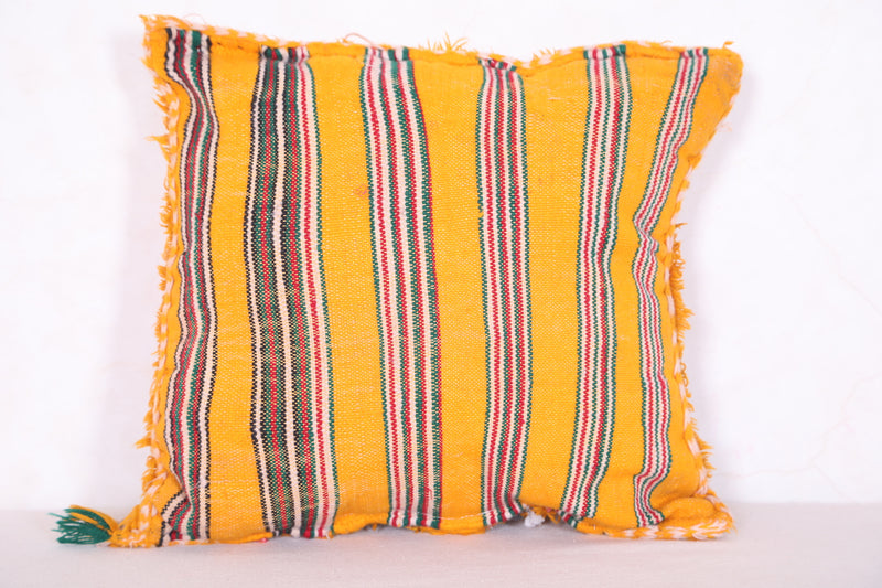 Yellow Moroccan pillow 14.5 INCHES X 15.3 INCHES