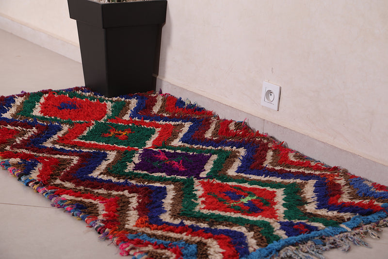 Red Moroccan rug 2.8 X 5.3 Feet