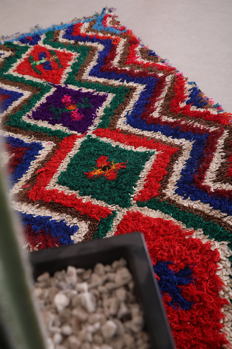 Red Moroccan rug 2.8 X 5.3 Feet