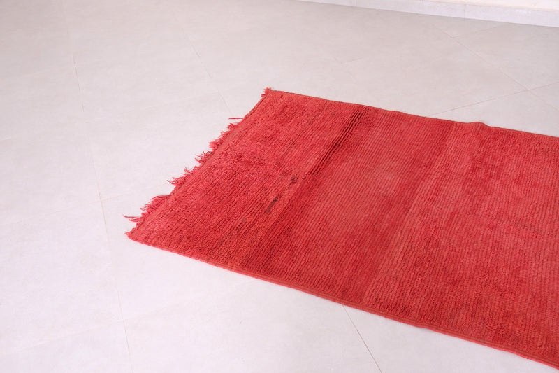 Moroccan rug red 3.4 FT X 6.3 FT