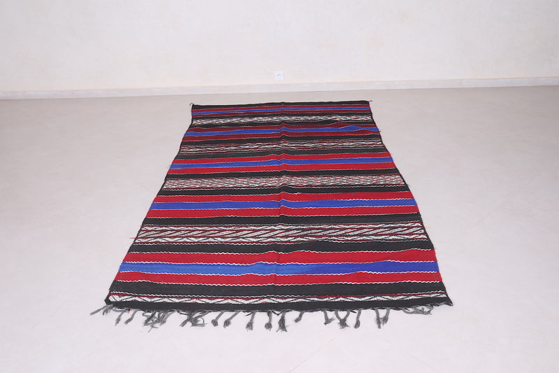 Moroccan kilim rug 4.9 FT X 9.1 FT