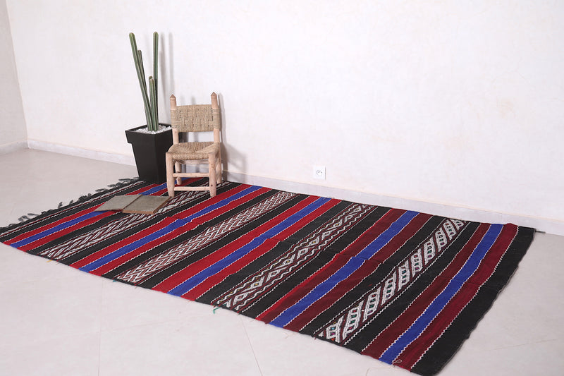 Moroccan kilim rug 4.9 FT X 9.1 FT