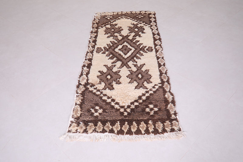 Runner Moroccan Rug Beige 2.6 X 6.3 Feet