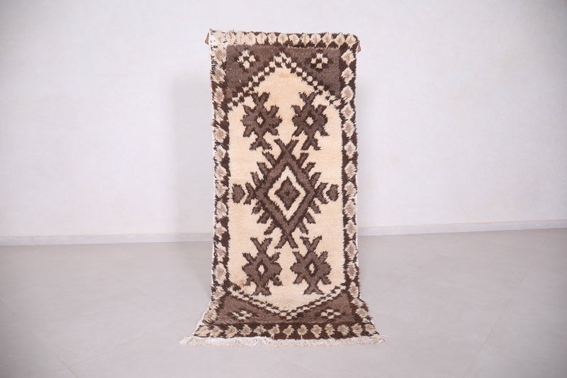 Runner Moroccan Rug Beige 2.6 X 6.3 Feet