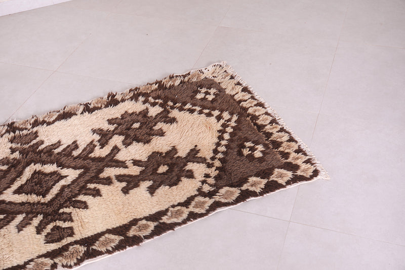 Runner Moroccan Rug Beige 2.6 X 6.3 Feet