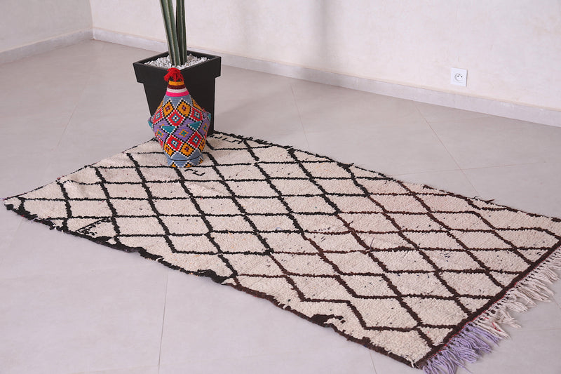 azilal Beni ourain rug 3.3 X 6.6 Feet