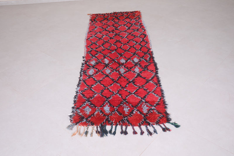 Moroccan Runner Rug Red 2.7 X 7.9 Feet