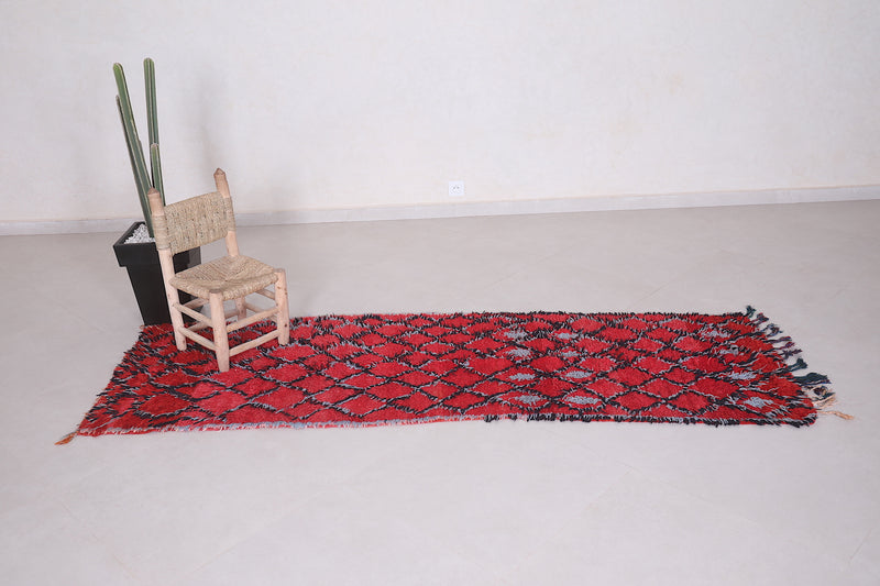 Moroccan Runner Rug Red 2.7 X 7.9 Feet