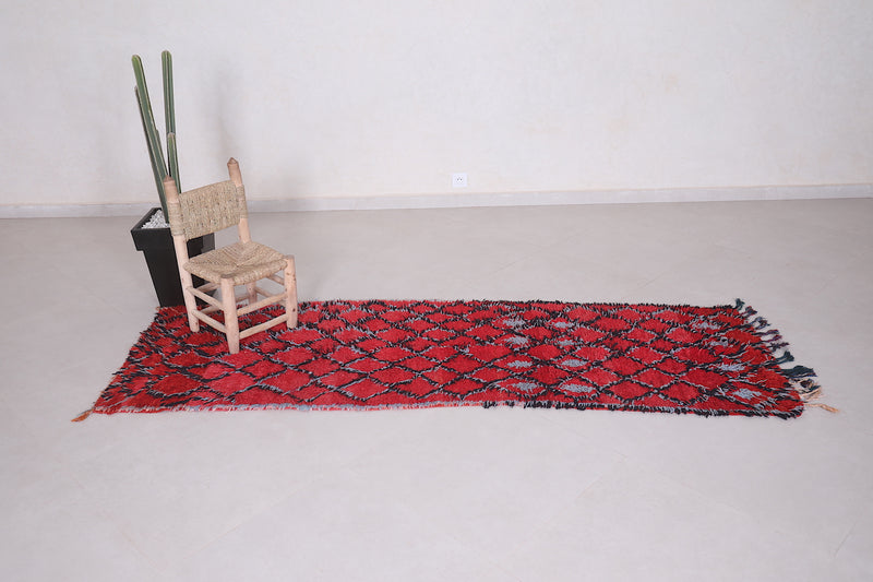 Moroccan Runner Rug Red 2.7 X 7.9 Feet