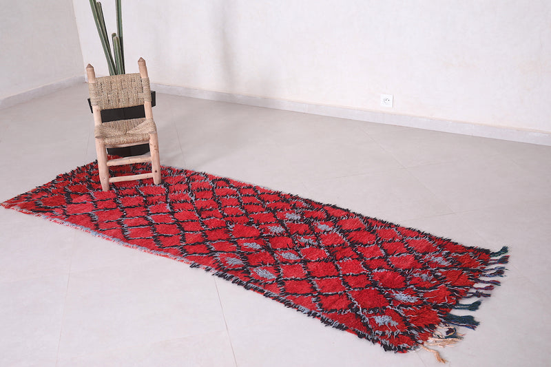 Moroccan Runner Rug Red 2.7 X 7.9 Feet