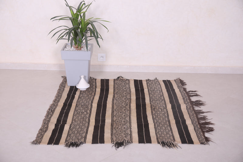 Small handwoven kilim rug 4.3 ft x 4.1 ft