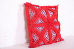 Red Moroccan Pillow 16.9 INCHES X 18.1 INCHES