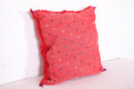 Red Moroccan Pillow 16.9 INCHES X 18.1 INCHES