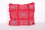 Moroccan Pillow Red 16.1 INCHES X 16.1 INCHES