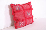 Moroccan Pillow Red 16.1 INCHES X 16.1 INCHES