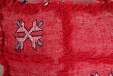 Moroccan Pillow Red 16.1 INCHES X 16.1 INCHES