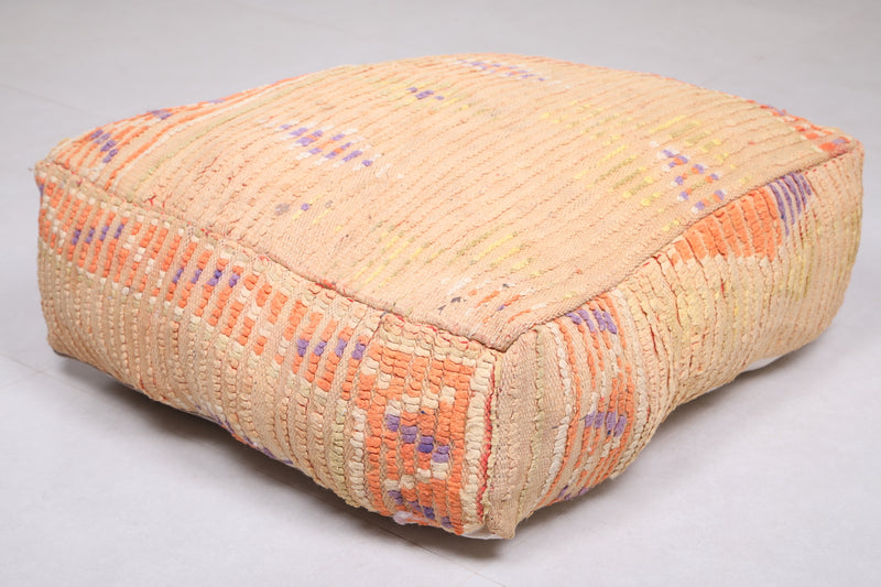 Beige Ottoman rug Pouf for Home Decor - DEFERENT MOROCCAN RUGS