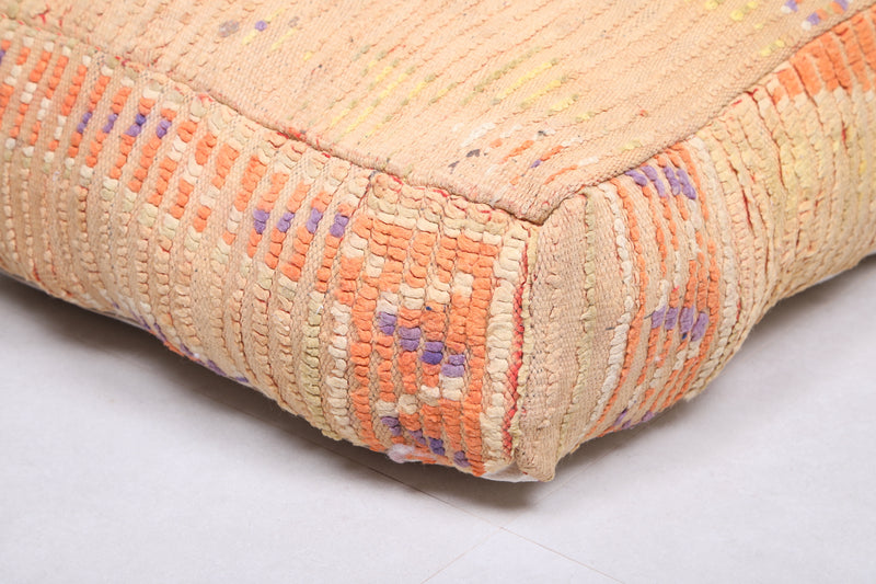 Beige Ottoman rug Pouf for Home Decor - DEFERENT MOROCCAN RUGS