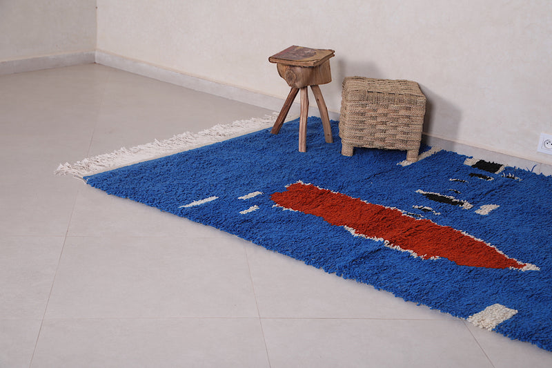 Blue Nuloom Moroccan Rug 4.9 FT X 8 FT