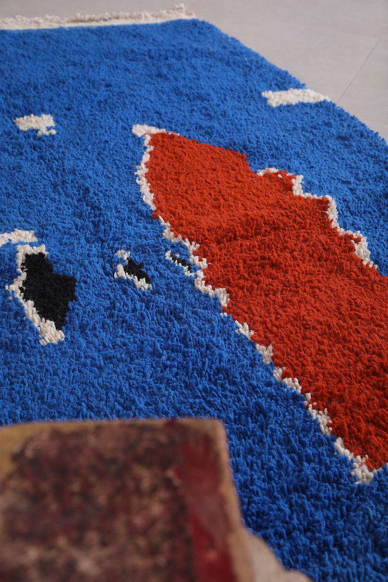 Blue Nuloom Moroccan Rug 4.9 FT X 8 FT