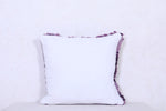 Purple handmade moroccan rug pillow 17.3 INCHES X 17.3 INCHES