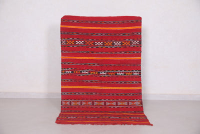 Moroccan berber kilim 2.9 FT X 5 FT