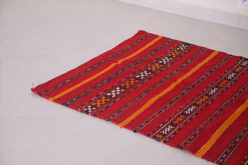 Moroccan berber kilim 2.9 FT X 5 FT