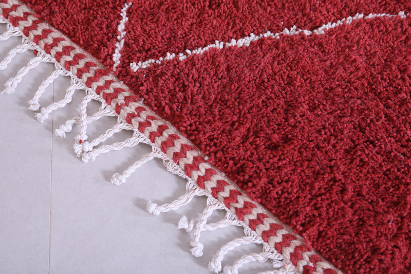 Handmade red berber Rug - Moroccan all wool rug - Custom Rug - custom moroccan rugs