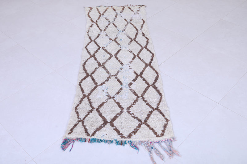 Beni Ourain Hallway Rug Beige 2.1 X 6.3 Feet