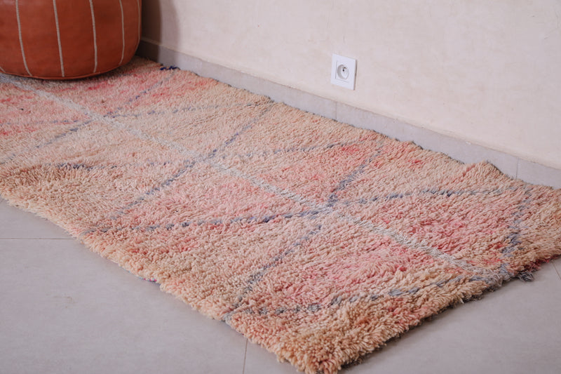 Vintage handmade runner rug 3 FT X 6.9 FT