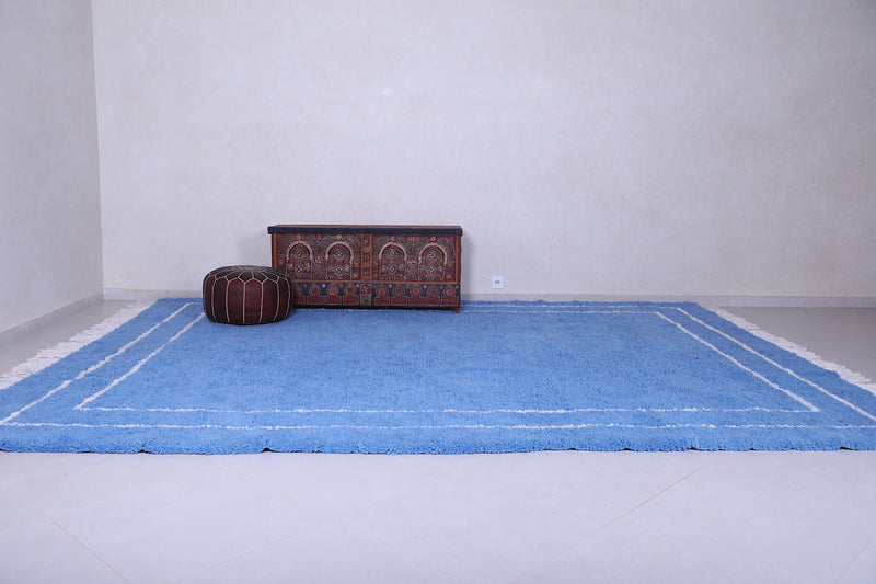 Handmade blue berber Rug - Moroccan all wool rug - Custom Rug - custom moroccan rugs