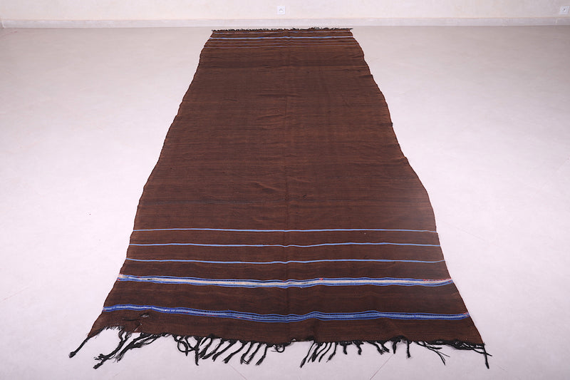 Handwoven Berber Kilim 4.7 FT X 13 FT