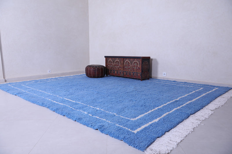 Handmade blue berber Rug - Moroccan all wool rug - Custom Rug - custom moroccan rugs