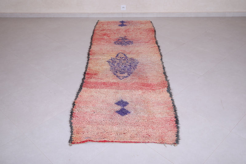 Vintage handmade runner rug 2.9 FT X 8.8 FT