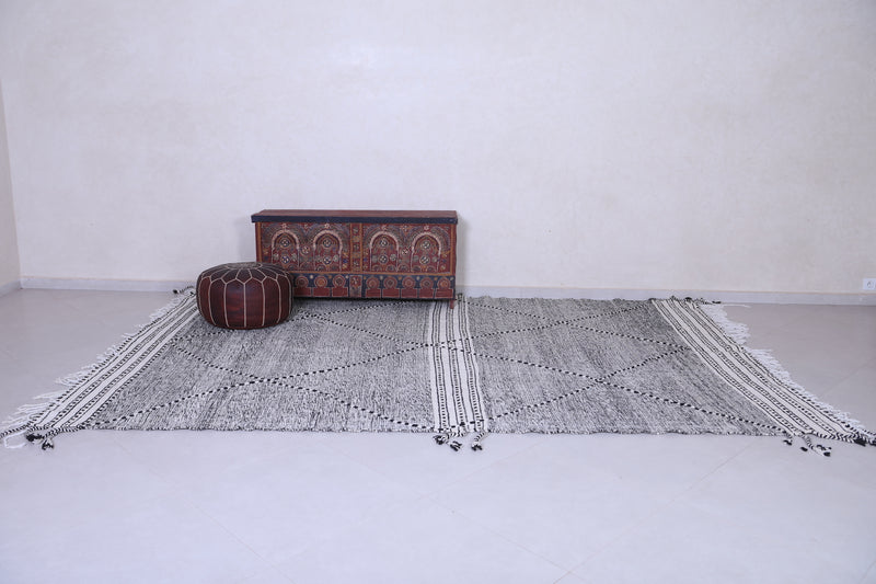 Custom Gray Moroccan rug - Handmade Berber area rug