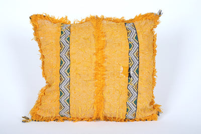 Yellow Kilim Pillow 16.5 INCHES X 17.3 INCHES