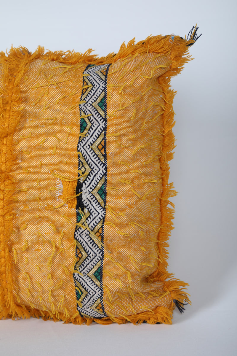 Yellow Kilim Pillow 16.5 INCHES X 17.3 INCHES