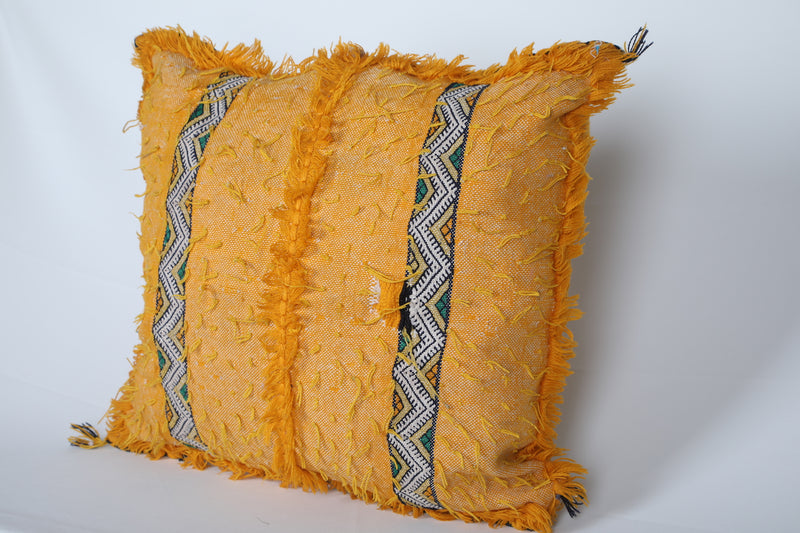 Yellow Kilim Pillow 16.5 INCHES X 17.3 INCHES