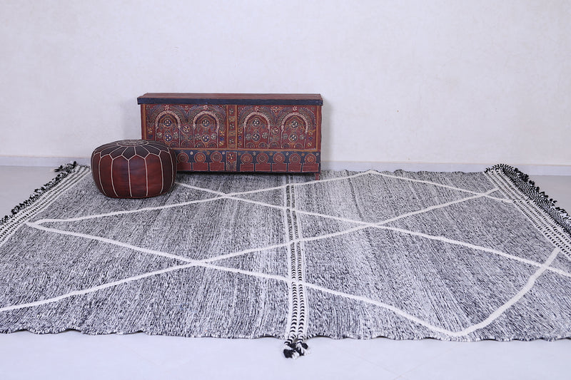 Handmade Gray Moroccan rug - Custom Beni Ourain area rug