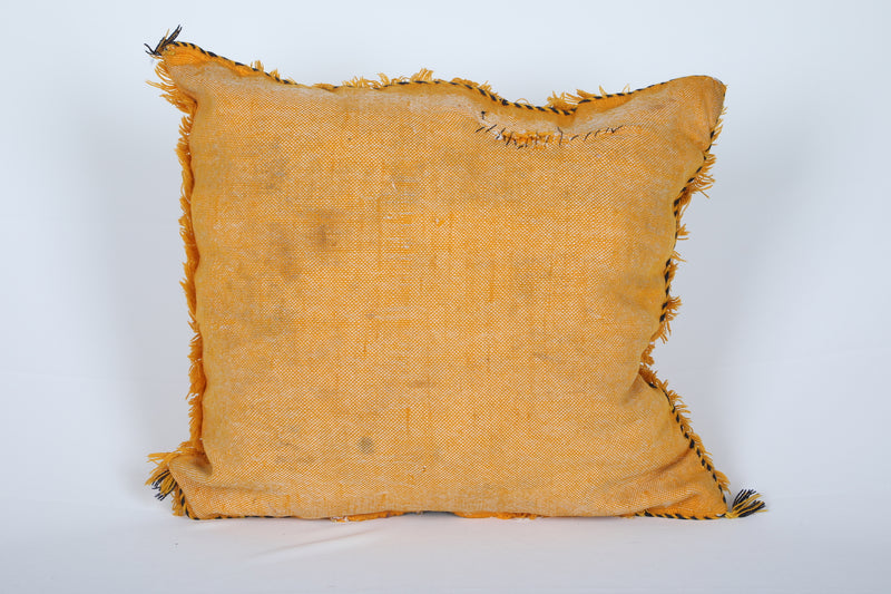 Yellow Kilim Pillow 16.5 INCHES X 17.3 INCHES