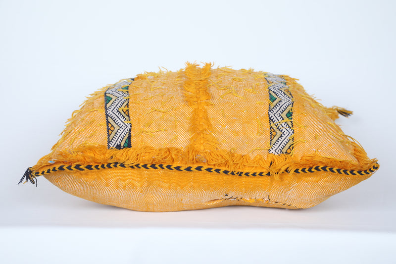 Yellow Kilim Pillow 16.5 INCHES X 17.3 INCHES