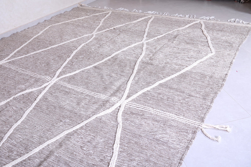 Gray Beni Ourain rug - Custom Handmade - Moroccan rug - custom moroccan rugs