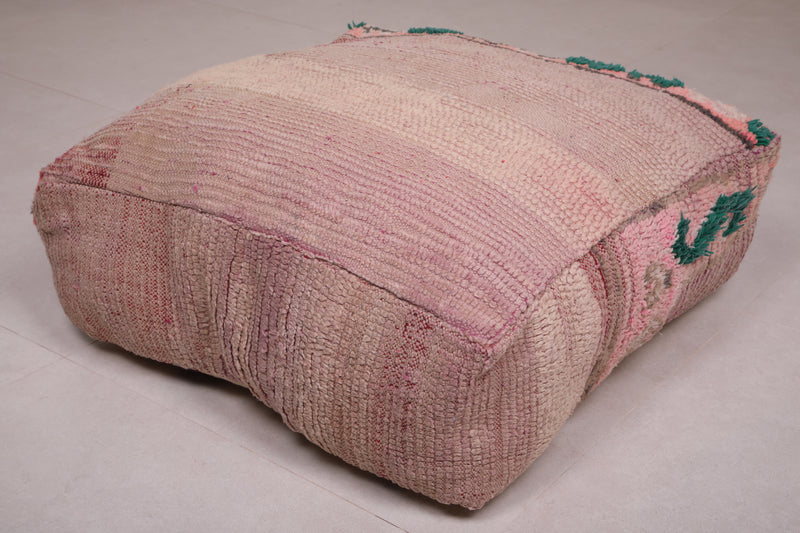 Vintage Handwoven Kilim Pouf Cushion - DEFERENT MOROCCAN RUGS