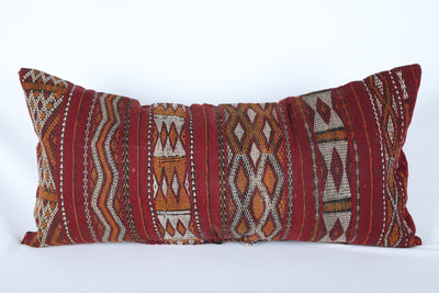 Long Moroccan rug pillow 15.3 INCHES X 32.2 INCHES