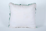 White & Green Moroccan pillow 20.4 INCHES X 20.8 INCHES